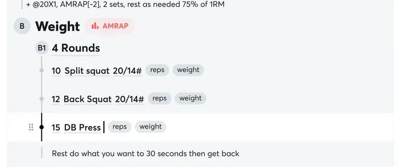 Grab: A handle appears at the left of a row on hover. Until then the row is just a line of text.